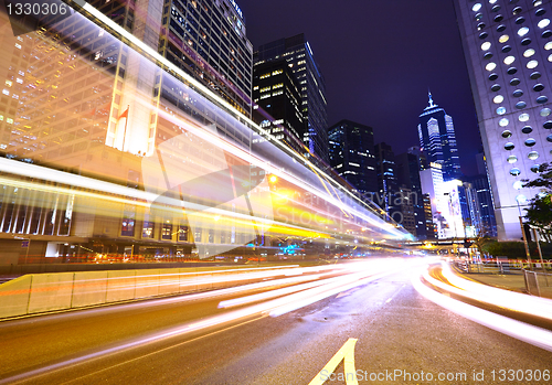 Image of modern urban city at night