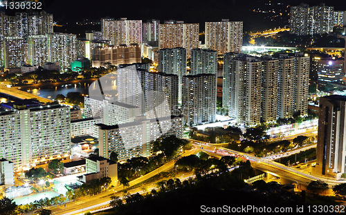 Image of modern city at night