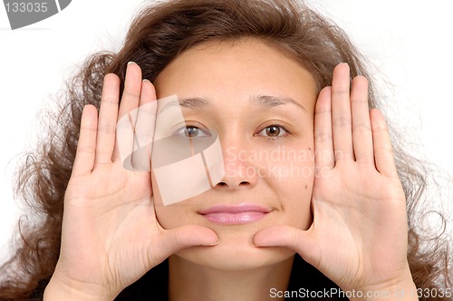 Image of Woman showing her palms