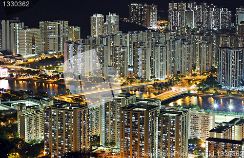 Image of Hong Kong downtown at night