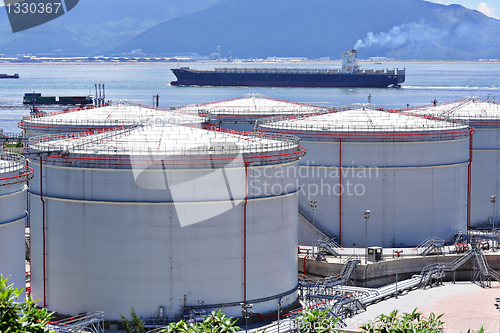 Image of oil storage tanks