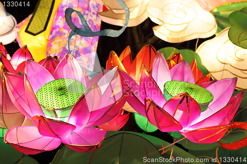 Image of lotus lantern for mid autumn festival