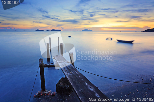 Image of sunset pier