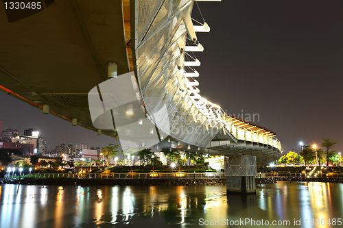 Image of bridge at night