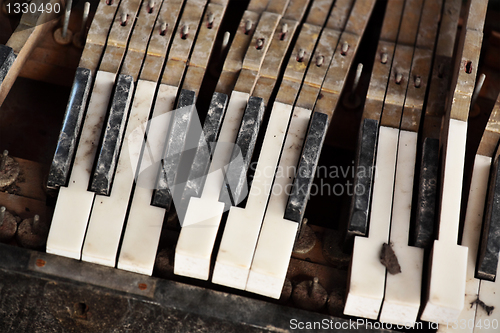 Image of broken piano keys