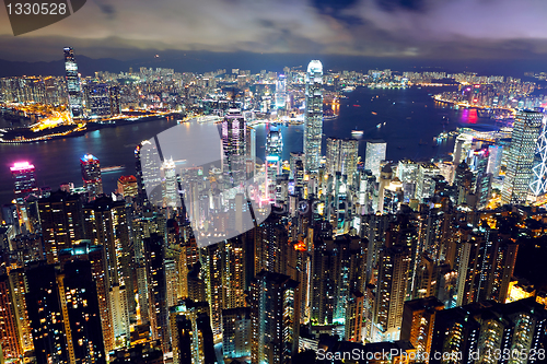 Image of Hong Kong night view from the peak