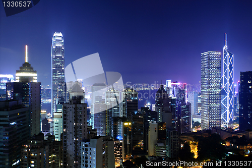 Image of night view of Hong Kong