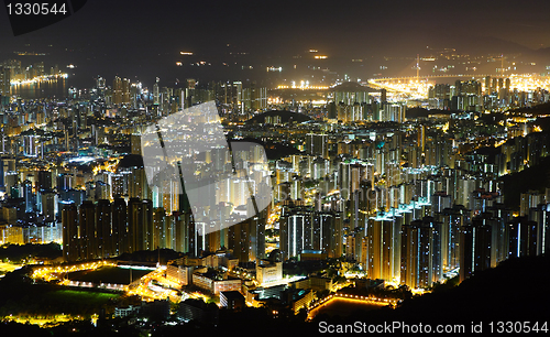 Image of Hong Kong downtown at night