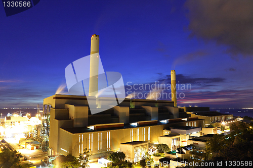 Image of Power Plant at night