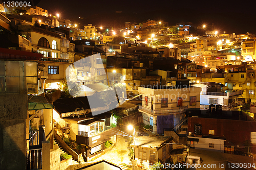 Image of jiu fen village at night