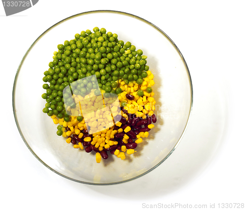 Image of Corn beans and peas.