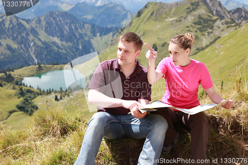 Image of Hikers in the Alps