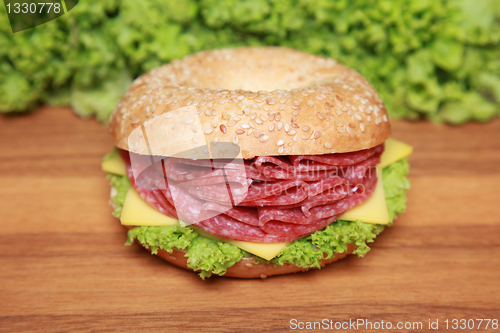 Image of Bagel with Salami