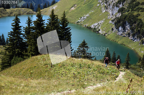 Image of Hikers in the Alps