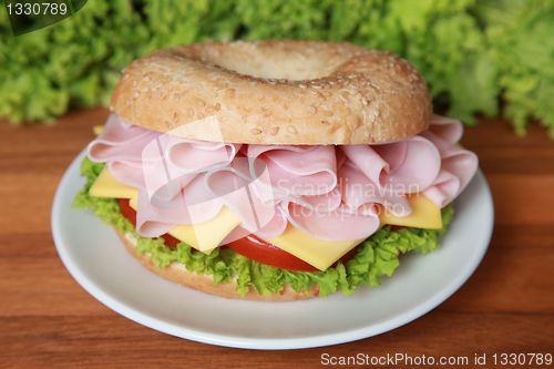 Image of Bagel with ham