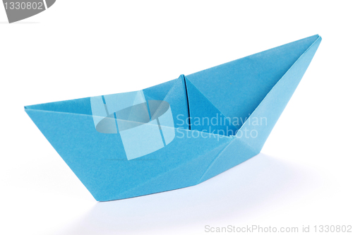 Image of Blue paper boat