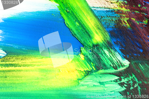 Image of paints on the white paper