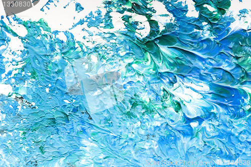 Image of paints on the white paper