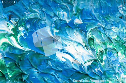 Image of paints on the white paper