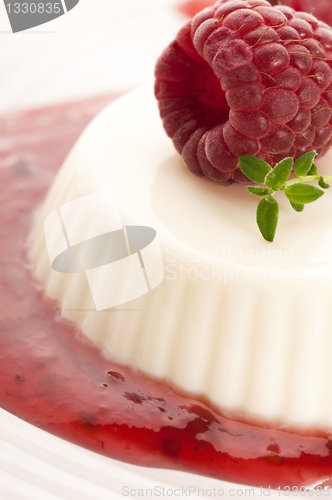 Image of Vanilla panna cotta with berry sauce