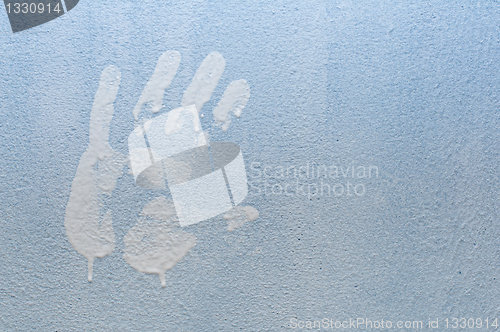 Image of Hand Print on Wall