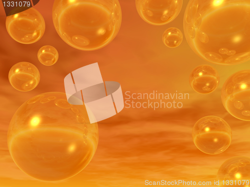 Image of orange bubbles