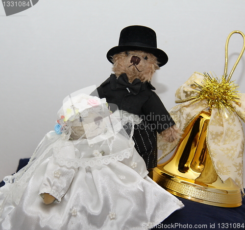 Image of christmas bridal bears