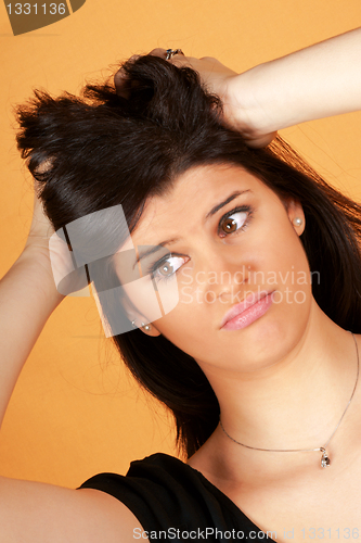 Image of Worried young girl