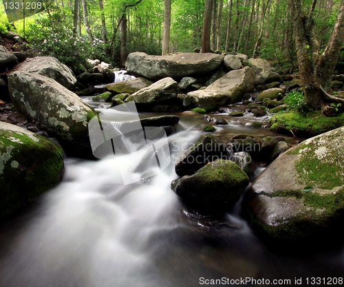 Image of rocky stream in the smokey mountains