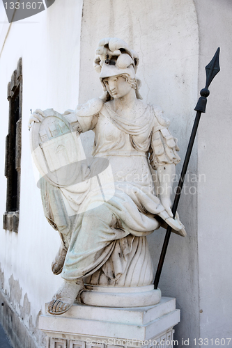 Image of Pallas Athena statue in Budapest, Hungary