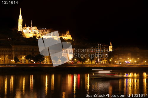 Image of night view of panorama Budapest, Hungary