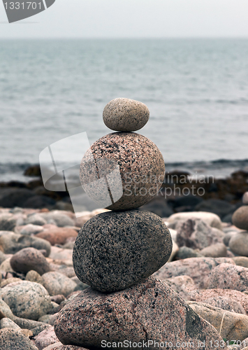 Image of round stones on the beach