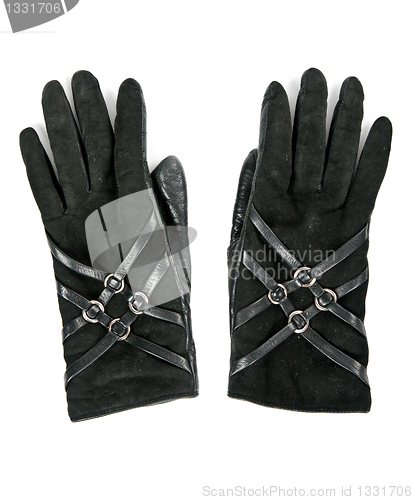 Image of a pair of leather gloves female