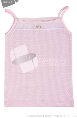 Image of baby pink shirt with polka dots