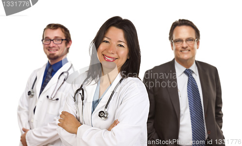 Image of Group of Doctors or Nurses on a White Background