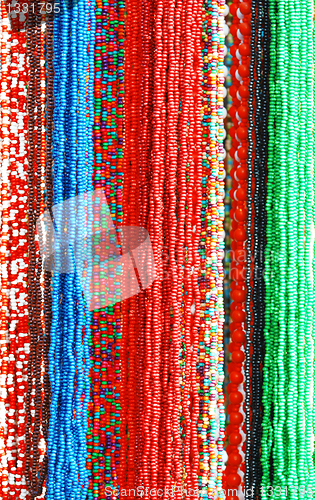 Image of Colorful Beads Background