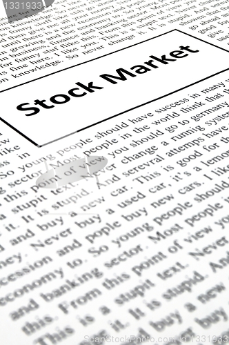 Image of stock market