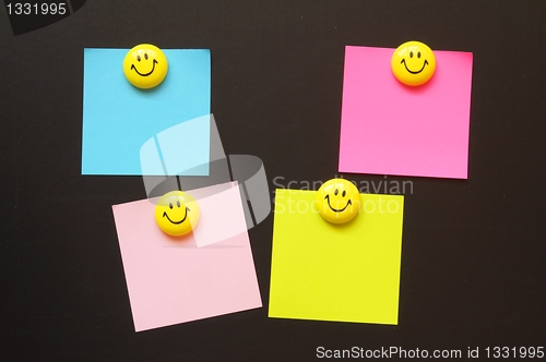 Image of empty paper and smilie