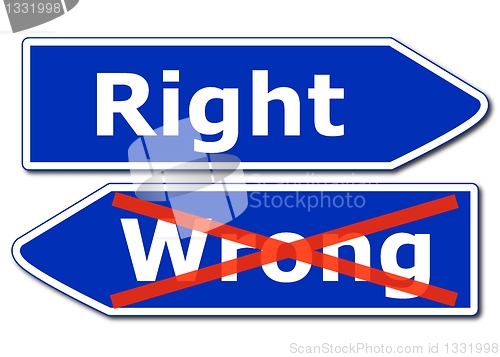Image of right or wrong