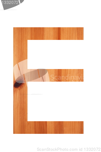 Image of wood alphabet E