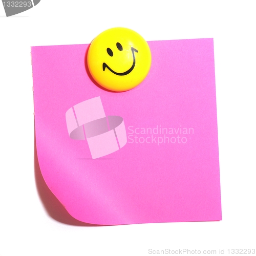 Image of smiley face and blank paper