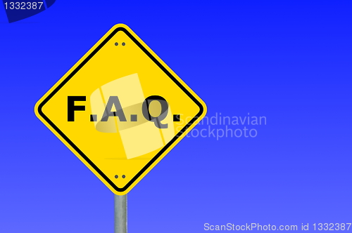 Image of faq sign