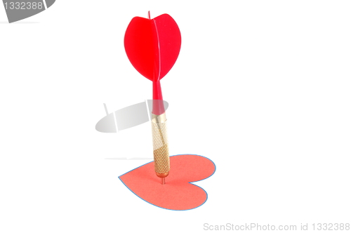 Image of love concept with dart arrow