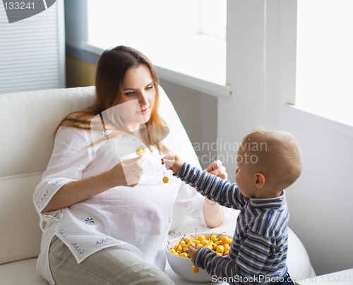 Image of Pregnant mother and baby