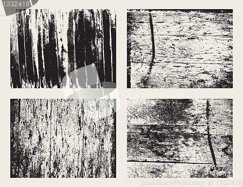 Image of Wooden grunge texture set