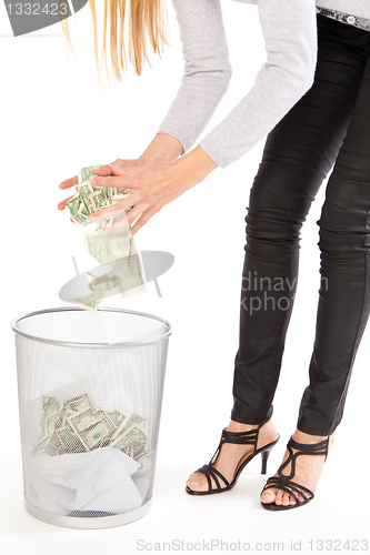 Image of Discarding money