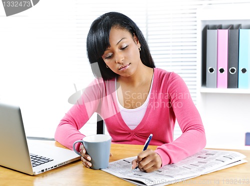 Image of Young woman looking for job