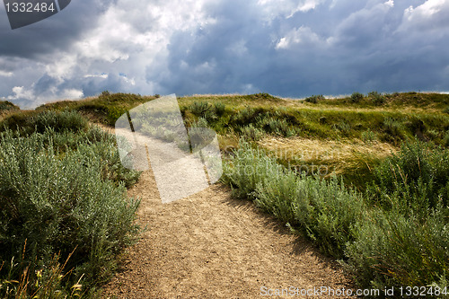 Image of Trail in Badlands in Alberta, Canada