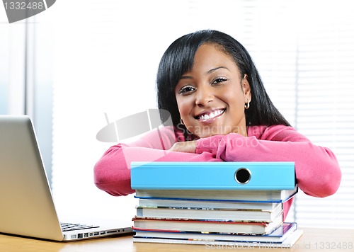 Image of Female student studying