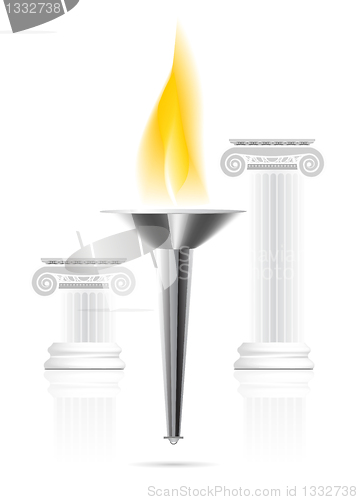 Image of Olympic torch with flame